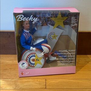 Barbie Becky Paralympic Champion Doll - Blue and Red Outfit